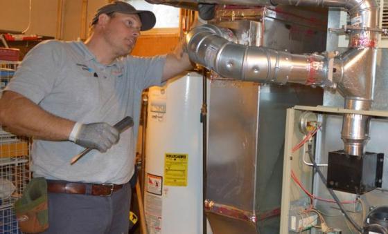 installing HVAC equipment